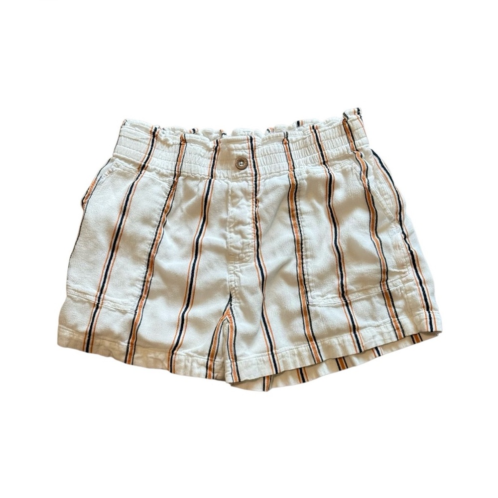 Jessica Simpson Striped Paperbag Waist Shorts Size S Boho Elastic Waist Summer